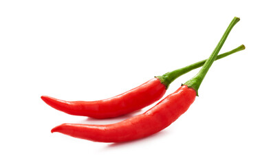 red chili pepper isolated on white background. red bell chili Pepper or red chile cayenne isolated...