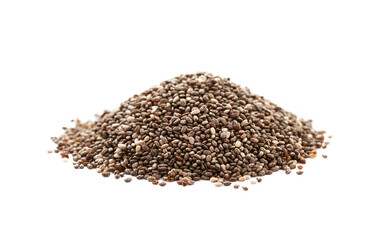 chia seed isolated on white background. heap of chia seed isolated on white background. pile of...