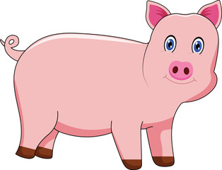 Cute Pig Vector Illustration Graphic