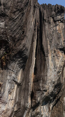 The View of Yana Caves, is known for the unusual karst rock formations, located in the Sahyadri mountain range of the Western Ghats, Sirsi, Uttara Kannada, Karnataka, India.
