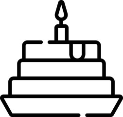 Easter liner icon vector