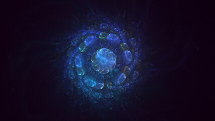 Obraz premium 3D rendering abstract circle light background