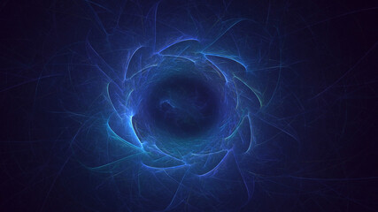 3D rendering abstract colorful fractal light background