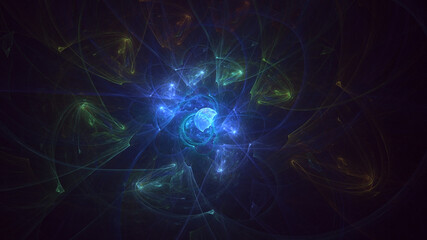 Fototapeta premium 3D rendering abstract colorful fractal light background