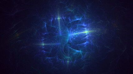 3D rendering abstract colorful fractal light background