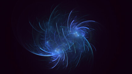 3D rendering abstract colorful fractal light background