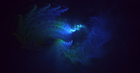 3D rendering abstract colorful fractal light background