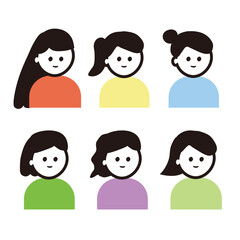 女性アイコンイラスト