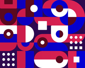 Abstract Geometric Shapes In Flat Design