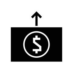 Deposit money vector icon symbol design