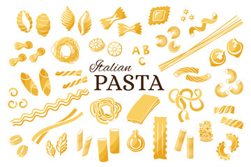 Italian pasta collection. - obrazy, fototapety, plakaty
