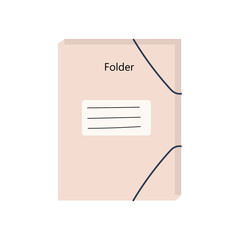 document folder illustration. school stationery vector illustration