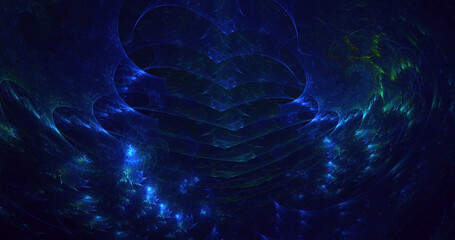 3D rendering abstract multicolor technology fractal light background