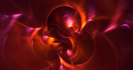 3D rendering abstract colorful fractal light background