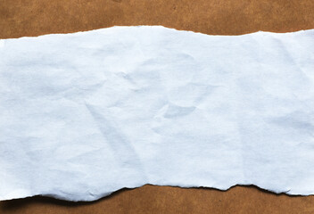 White torn paper background.paper on the floor.recycle paper. Space for text input.white back ground.