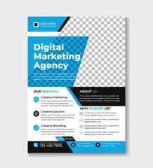 Corporate digital marketing flyer template design