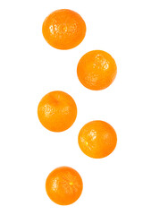 Cut apricot and almond isolated on white background with clipping path