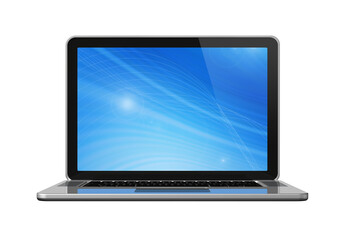 Laptop computer isolated on transparent background