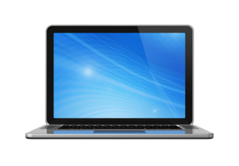 Laptop computer isolated on transparent background