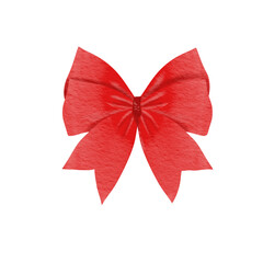 Watercolor Red Bow.