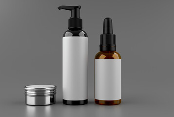 beard product 3d rendering and illustration