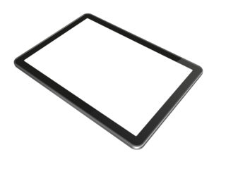 Digital tablet pc isolated on a transparent background
