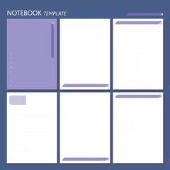 Blue pastel simple journal planner template