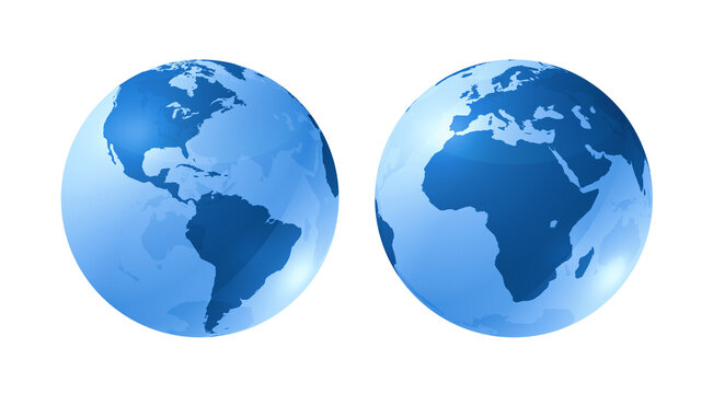 Blue Glossy Globes