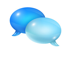 Blue speech bubbles