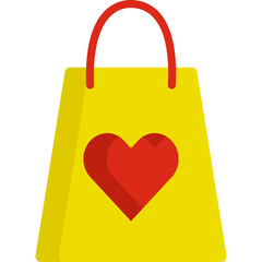 love color flat icon vector