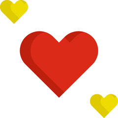love color flat icon vector