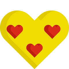 love color flat icon vector
