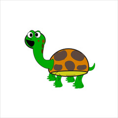 cute turtle illustration vector for icon
