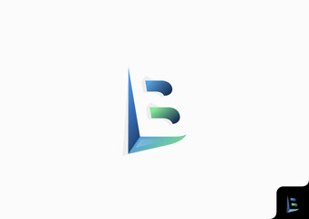 Letter B logo design flat icon