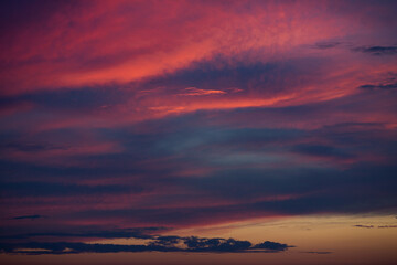 Colorful sunset over the mountains

