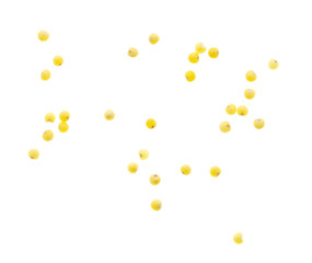 Millet groats isolated on a white background.