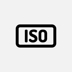 Iso icon in line style about camera, use for website mobile app presentation