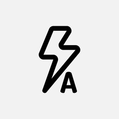 Auto flash icon in line style about camera, use for website mobile app presentation