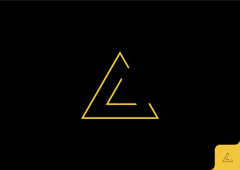 Letter LC logo design flat icon