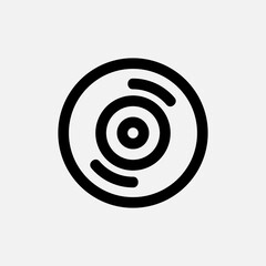 Lens icon in line style about camera, use for website mobile app presentation