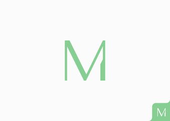 Letter M logo design flat icon