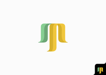 Letter M logo design flat icon