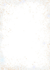 Fototapeta na wymiar Winter holiday white background illustration. Christmas card template with snow 