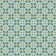Floral Vintage Tile Seamless Pattern Design, Geometric Seamless Pattern Design