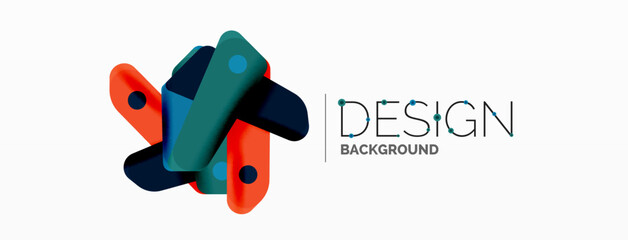 Tech minimal geometric wallpaper. Creative abstract background. Ribbon style stripes vector illustration for wallpaper banner background or landing page