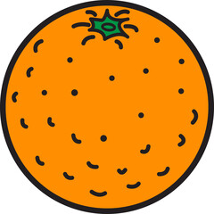 illustration of an orange