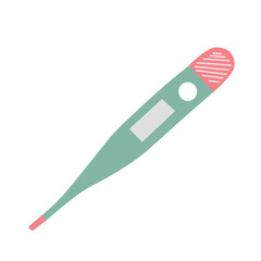 Medical thermometer on white background