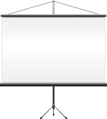 Projector screen black realistic