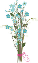 Spring flowers bouquet
