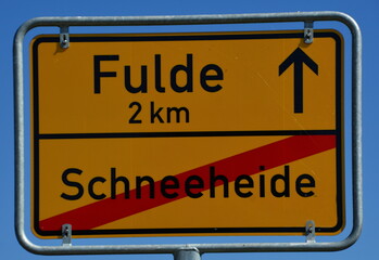 City Limit of the Village Schneeheide, Lower Saxony